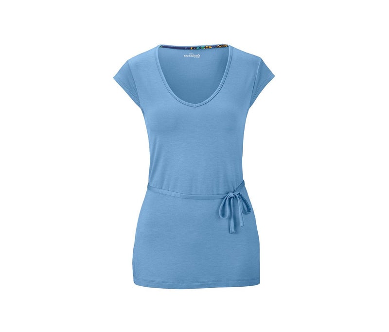 Tchibo Women 2 Pieces Printed Pajamas Set, Blue Combo - Image 3